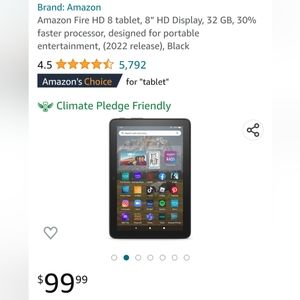 Kindle fire tablet HD 8